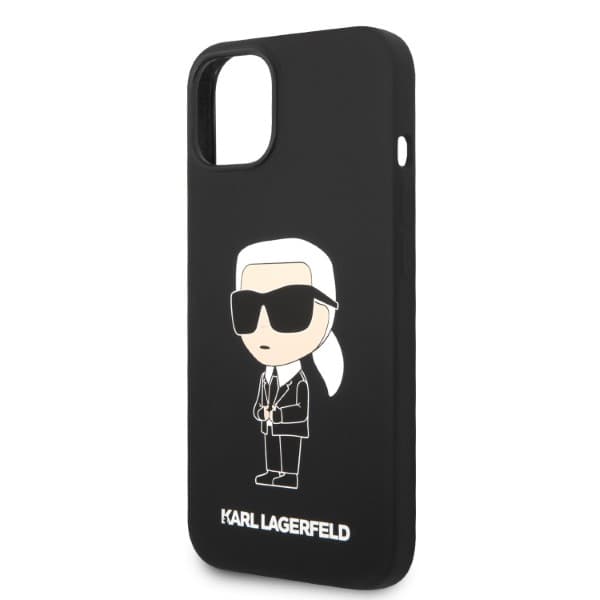 Karl Lagerfeld Silikone Ikonik Etui til iPhone 14 Plus, Sort