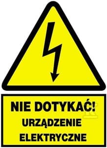 Ndue 148X210MM elektrisk varningstavla.