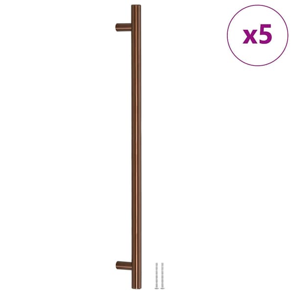 vidaXL skabsgreb, 5 stk., bronze, 480 mm, rustfrit stål