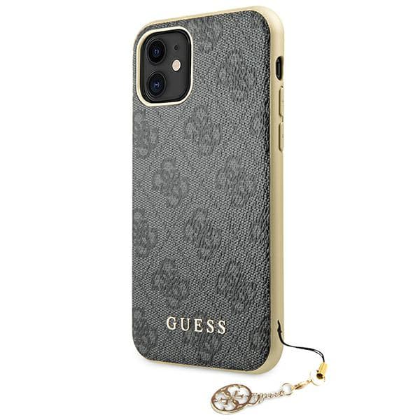 Guess 4G Charms Collection-etui til iPhone 11 / Xr, grå
