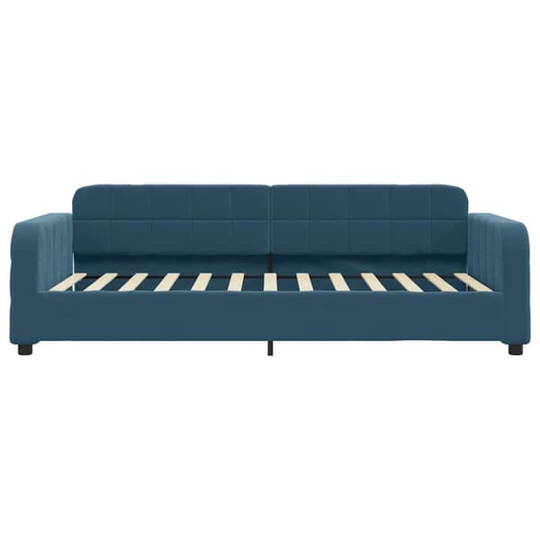 vidaXL Bäddsoffa blå 90x200 cm klädd i sammet