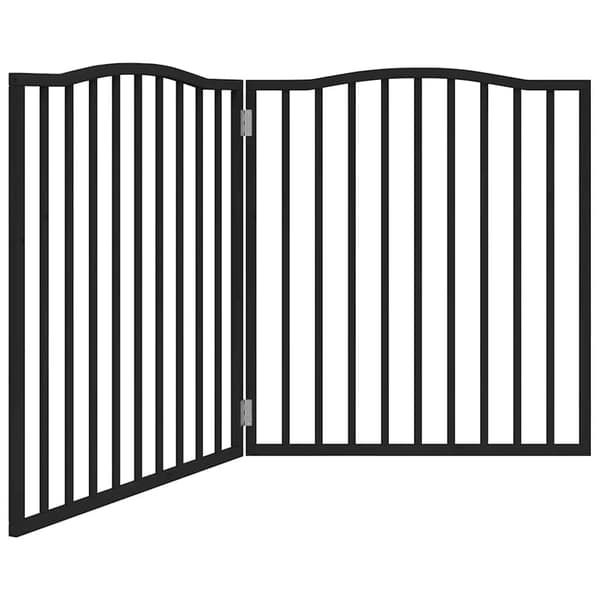 vidaXL foldbar hundegitter, 2 paneler, sort, 160 cm