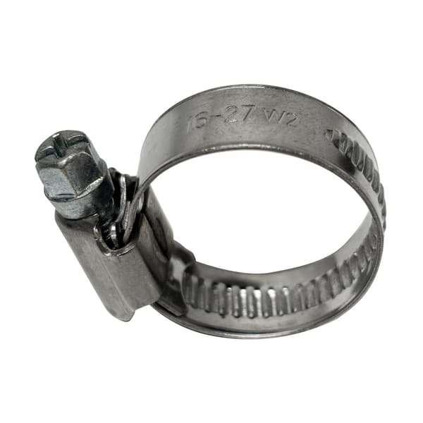 W2 snäckklämma Ø16-27 mm, bredd 12 mm - rostfritt stål