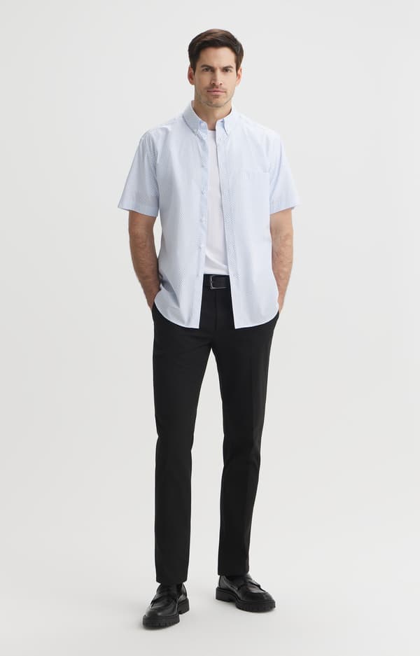 Slim fit -paita mikrokuvioinnilla M
