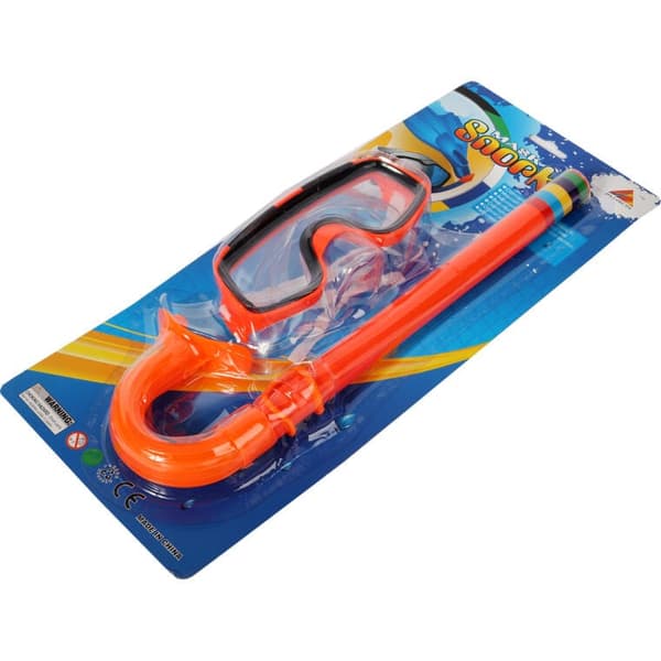 DYKMASK MED SNORKLING FÖR BARN ORANGE
