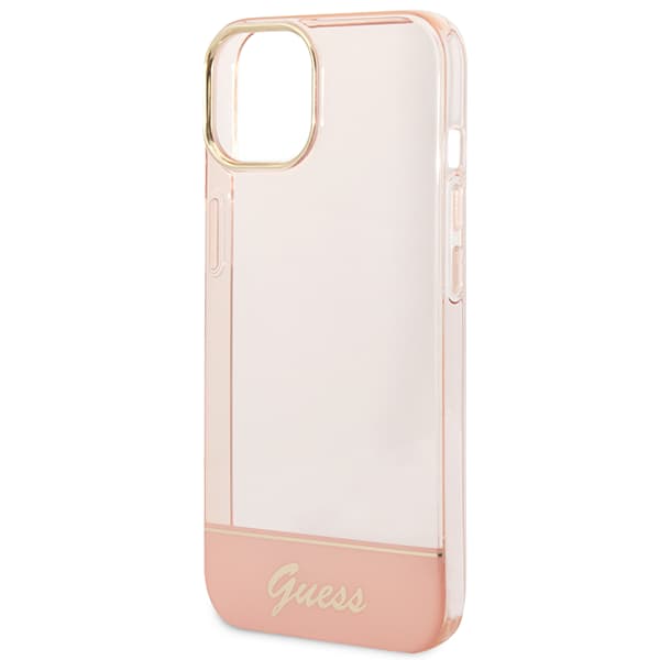 Guess Translucent Fodral till iPhone 14 Plus, Rosa