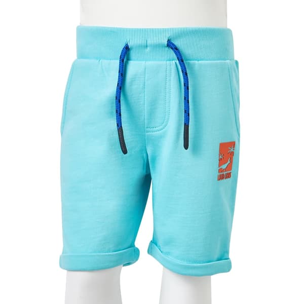 Barnshorts med dragsko, aqua, 128