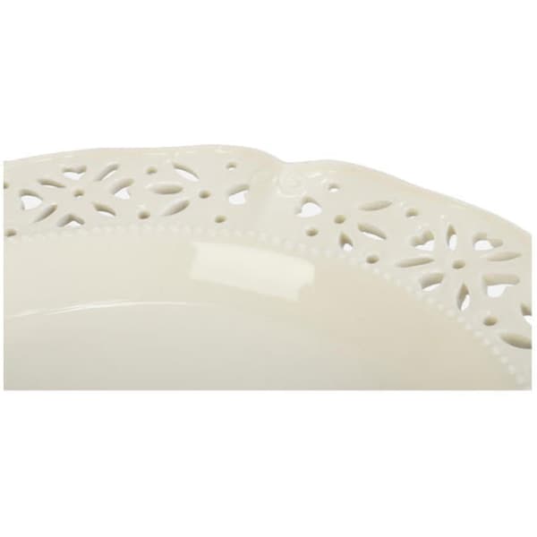 Elegant keramisk mattallrik 30,5 cm hvid