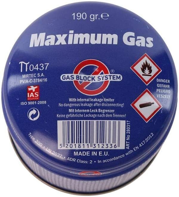 4x Gaspatron 190g Butan Propan Maximum Gas
