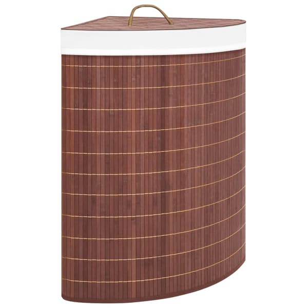 vidaXL Tvättkorg i bambu brun 60 l