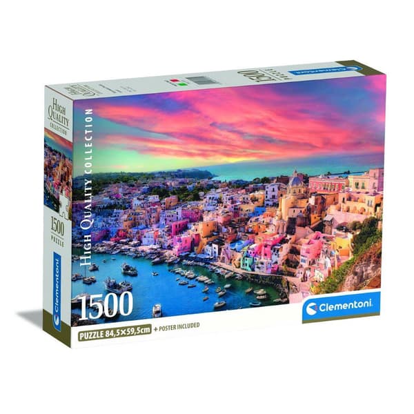 1500 bitars pussel. Kompakt pittoresk ö Procida