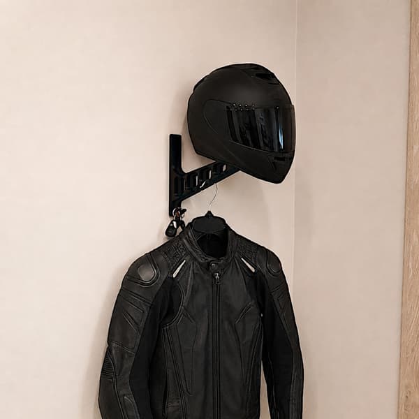 V1 Motorcykelhjelmkrogholder Sort