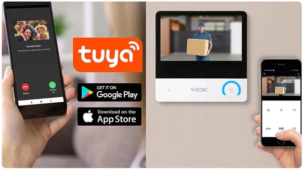 WiFi Video Intercom TUYA App Nøgleringe Fuld HD Touchskærm RFID 7'