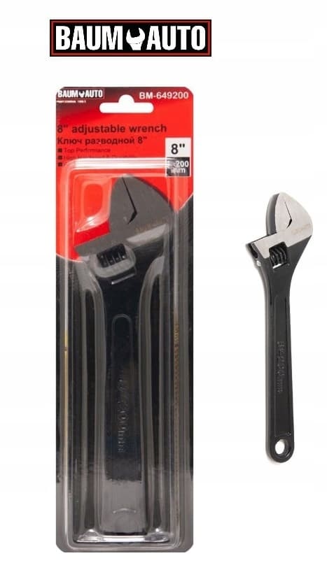 JUSTERBAR FLADNØGLE 8''-200MM