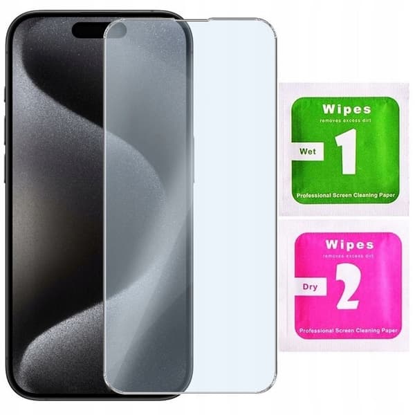 Etui til iPhone 15 Pro Max STØDBAR CLEAR Etui PLECKI + 9H Glas
