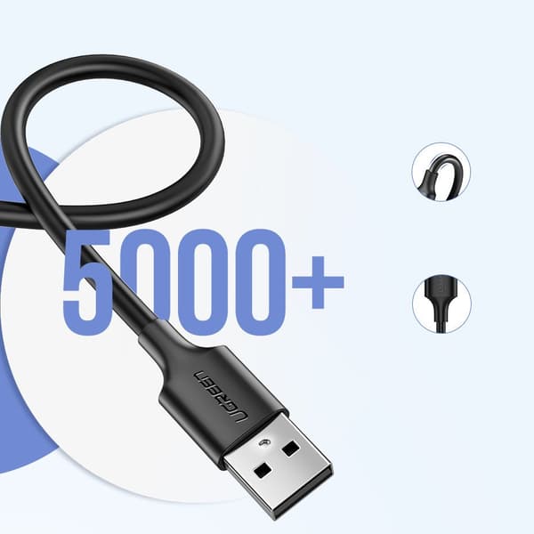 USB-kaapeli - micro USB 2.4A 480Mbps 1.5m musta