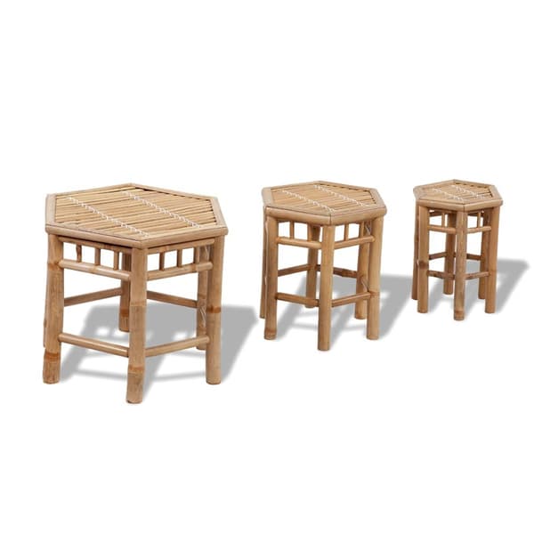 vidaXL Puutarhajakkarat, 3 kpl setti, bambu