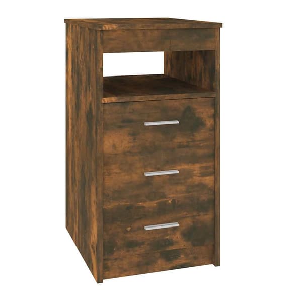 vidaXL kommode, røget eg, 40x50x76 cm, træbaseret materiale