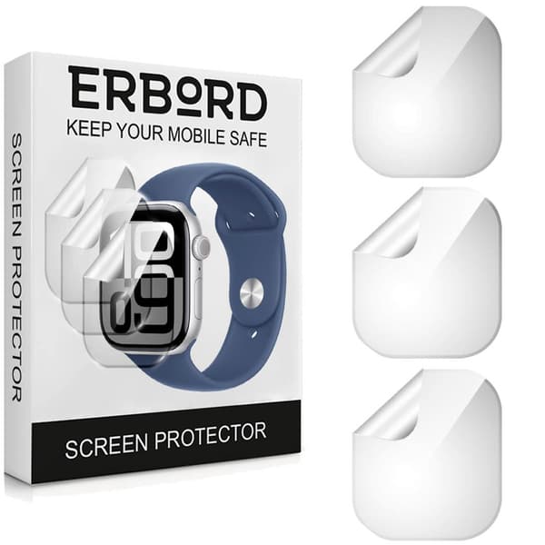 3x ERBORD Hydrogelfilm för Apple Watch 10/11 46mm