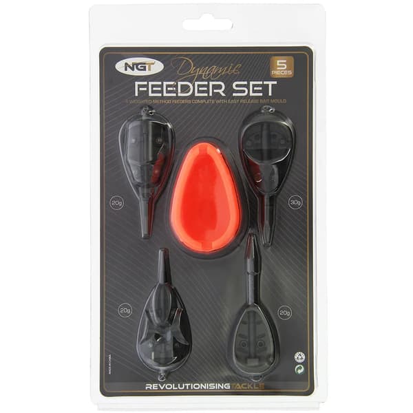 NGT Dynamic Method Feeder Set 4 korgar, formar 3x25g 1x30g