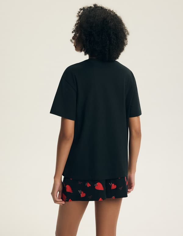 Elain Henderson Damepyjamas | Sort 2XL