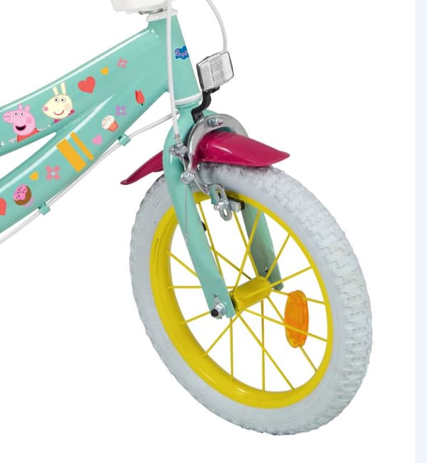 Barncykel 14" Peppa Pig grön 1498 TOIMSA