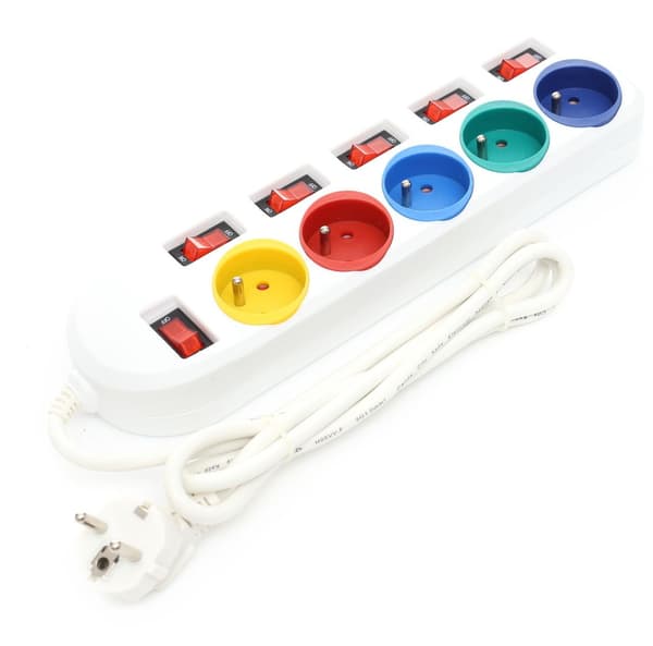 Forlængerledning 5m 5 stikkontakter KD4002