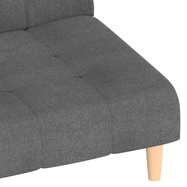 vidaXL 2-sits bäddsoffa, ljusgrå, klädd i tyg