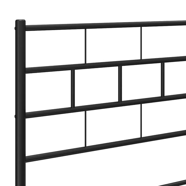 vidaXL metalsengegavl, sort, 193 cm