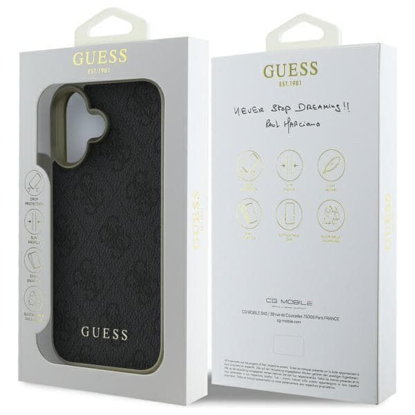 Guess 4G Charms Collection cover til iPhone 16, sort