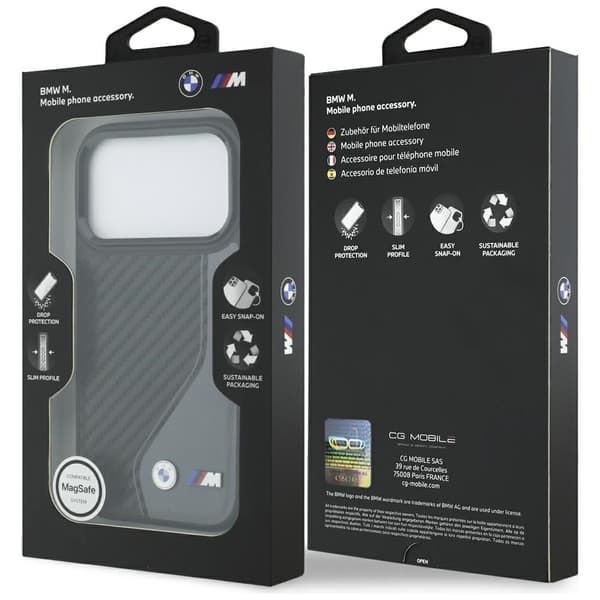 BMW M Carbon Logo MagSafe-cover til iPhone 17 Pro i antracit