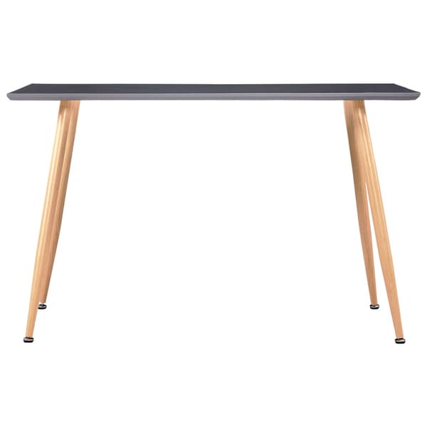 vidaXL spisebord egetræ og grå 120x60x74 cm MDF
