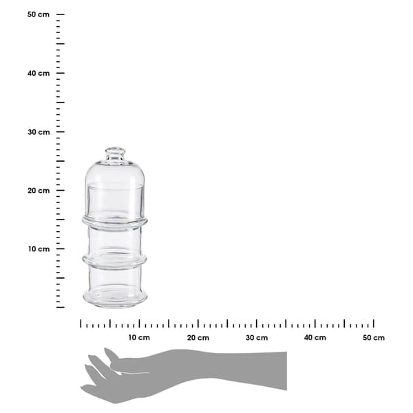 Glas slikbeholder 3 niveauer 3x230 ml