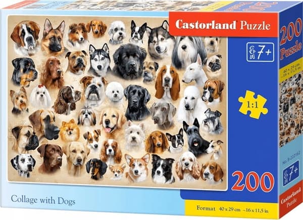 Pussel 200 hundar collage B-222162
