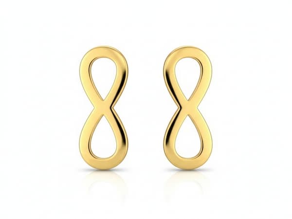Infinity øreringe 14k guld til kvinder 0,82g glimrende øreringe