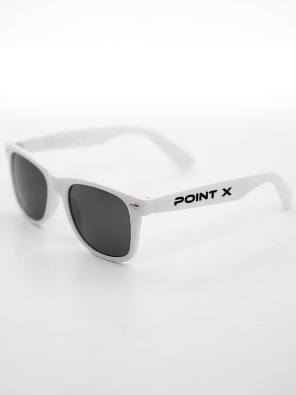 Point X Name Uni Wayfarer Solbriller Hvid/Sort