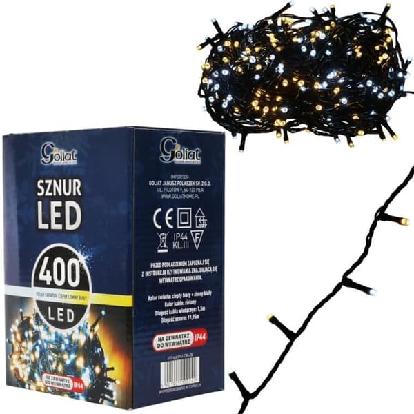 Juletræsbelysning lysslynge 400 LED-blanding