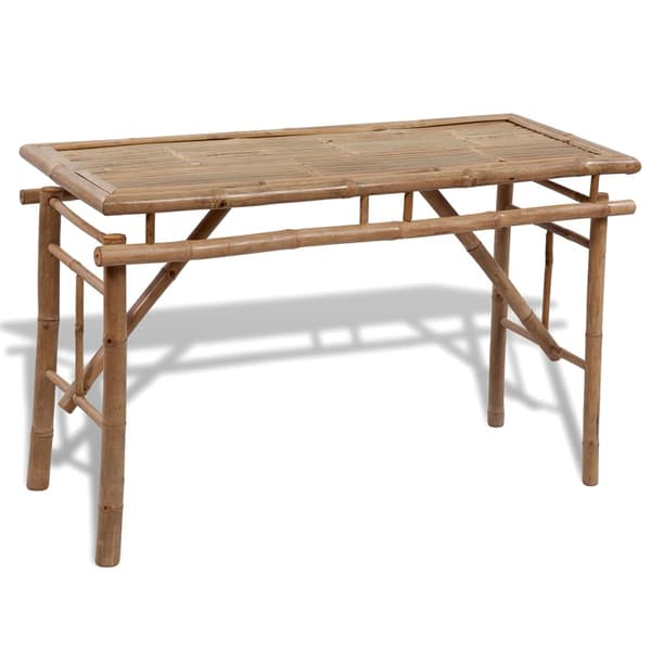 vidaXL Matbord med 2 bänkar, 100 cm, bambu