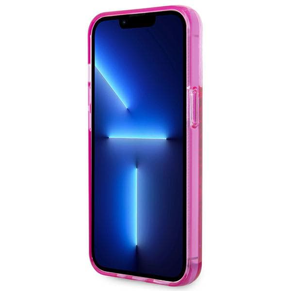 Karl Lagerfeld Liquid Glitter Elong-cover til iPhone 14 Pro Max, lyserød