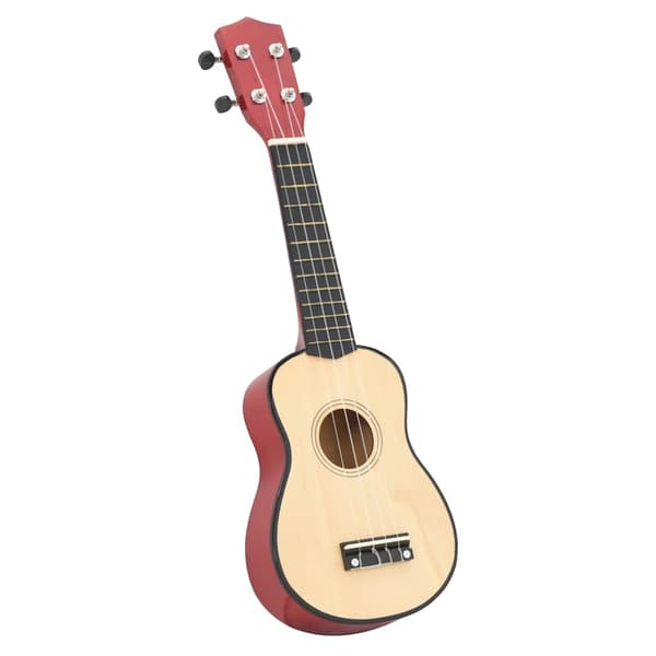 vidaXL Sopraanoukulele kotelolla lapsille, vaalea puu, 21"