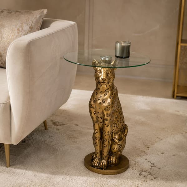 Runt leopard soffbord