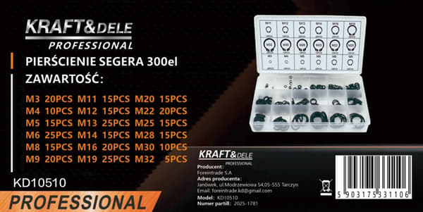 Seegerringar 300 st KD10510