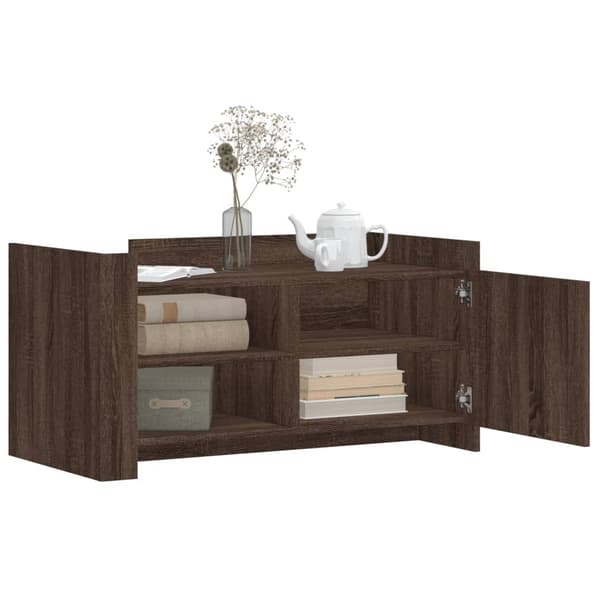 vidaXL sofabord brunt egetræ 100x50x50 cm