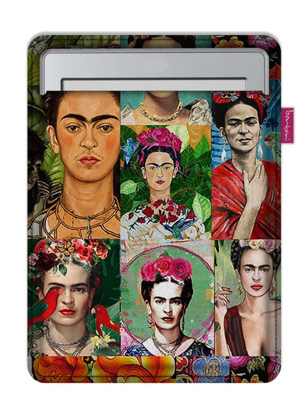 Arco Design 6-7" e-bogsetui - EcoFilc, Modern Frida-print, Grå, Passer til Kindle / PocketBook
