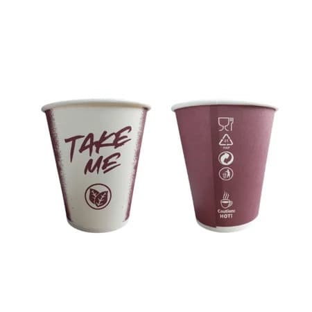Take Me pappersmugg 250ml 50 st plastfri SUP