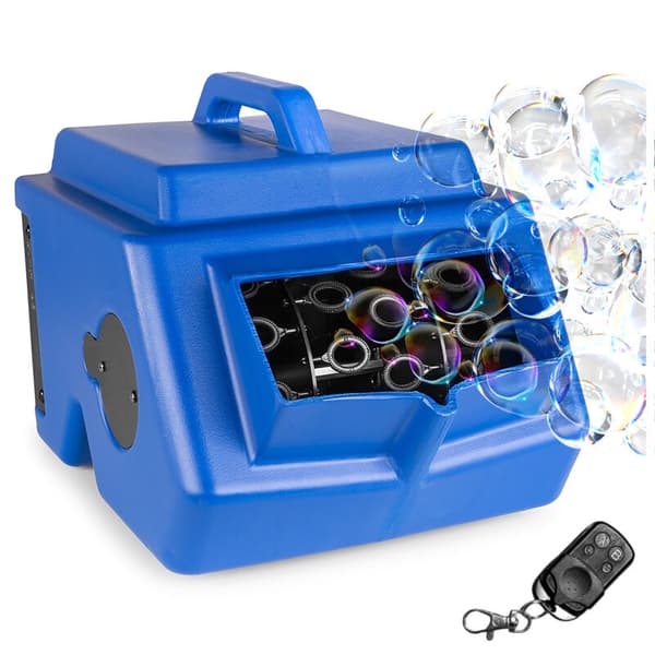 LIGHT4ME BUBBLE BLUE DOUBLE dubbel kraftig såpbubblgenerator fjärrkontroll