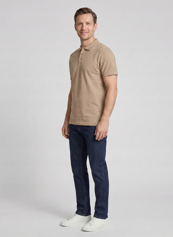 Herr kortärmad bomullspoloshirt, normal passform MORAJ XL