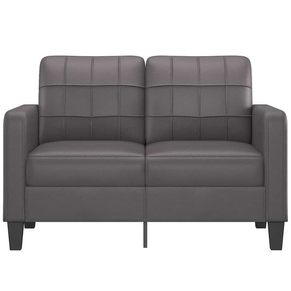 vidaXL 2-sitssoffa, grå, 120 cm, konstläder