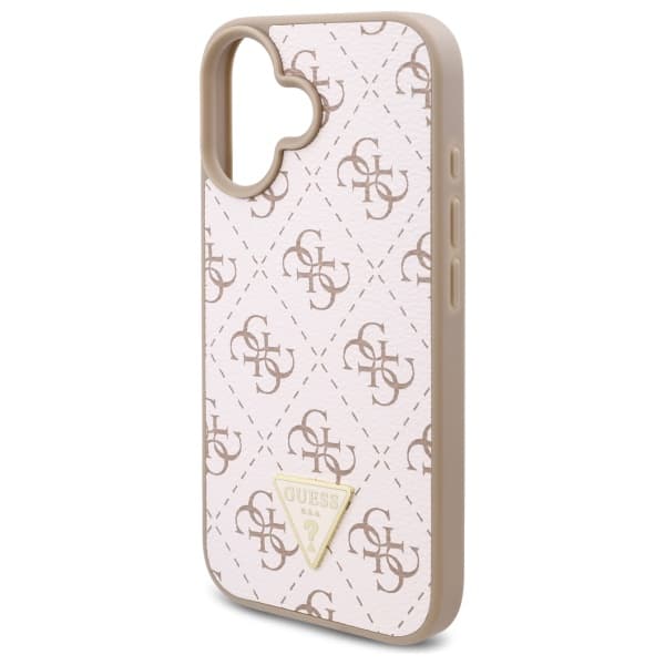 Guess New 4G Triangle-cover til iPhone 16, hvid