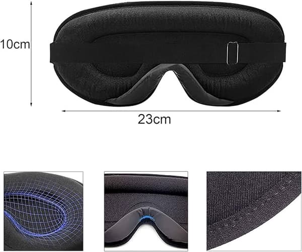 3D musta nukkuva silmänaamio